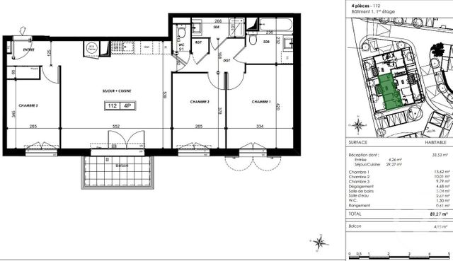 Appartement F4 à vendre - 4 pièces - 81.27 m2 - CREPY EN VALOIS - 60 - PICARDIE - Century 21 Vandôme Immobilier